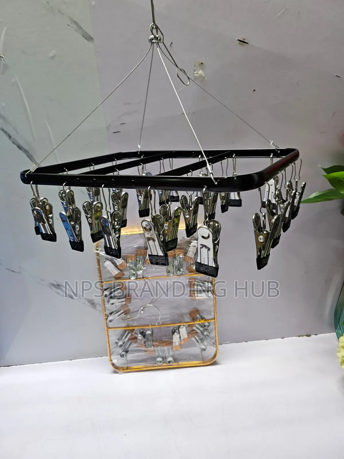 26 Peg Metallic Cloth Drying Rack Hanger P.O