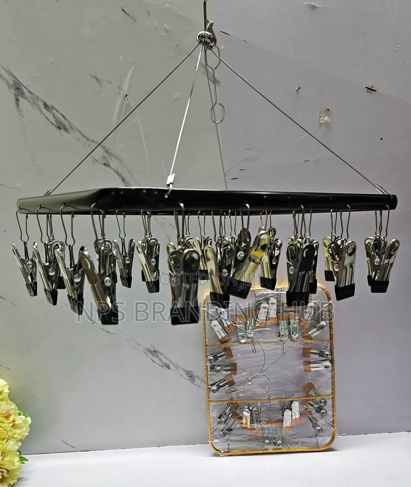 26 Peg Metallic Cloth Drying Rack Hanger P.O