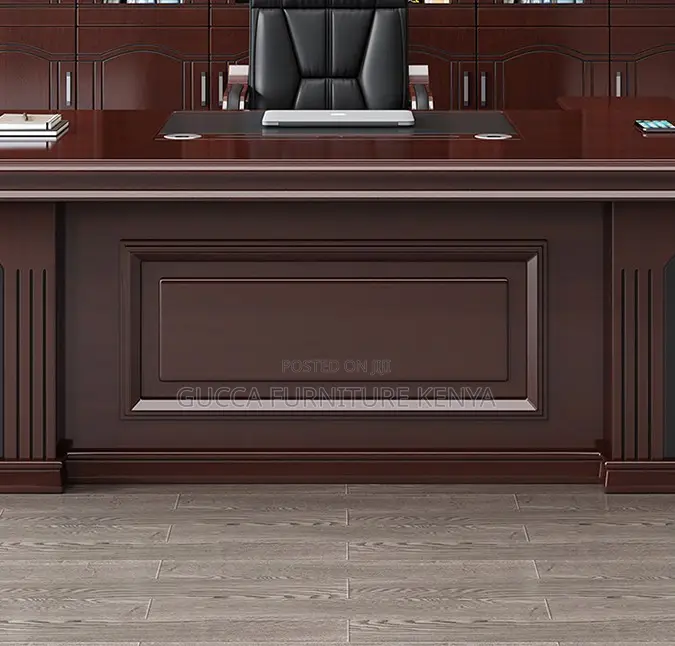 1.8m Executive Mahogany L-shaped Table