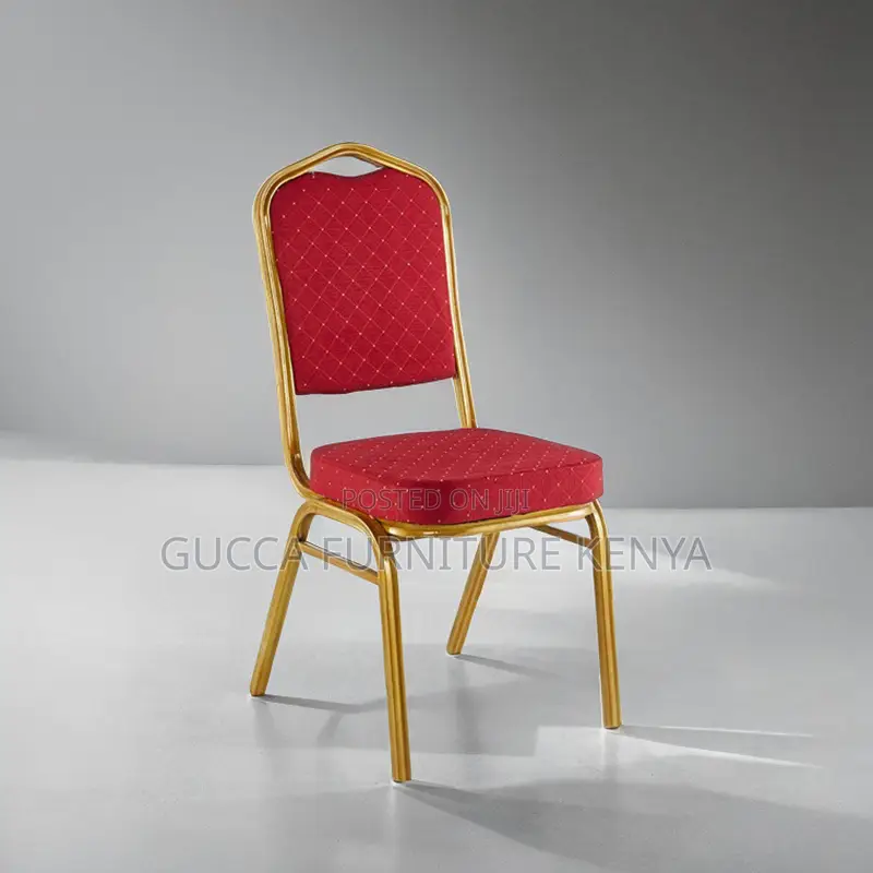 Armless Red Office Banquet Conference Chair
