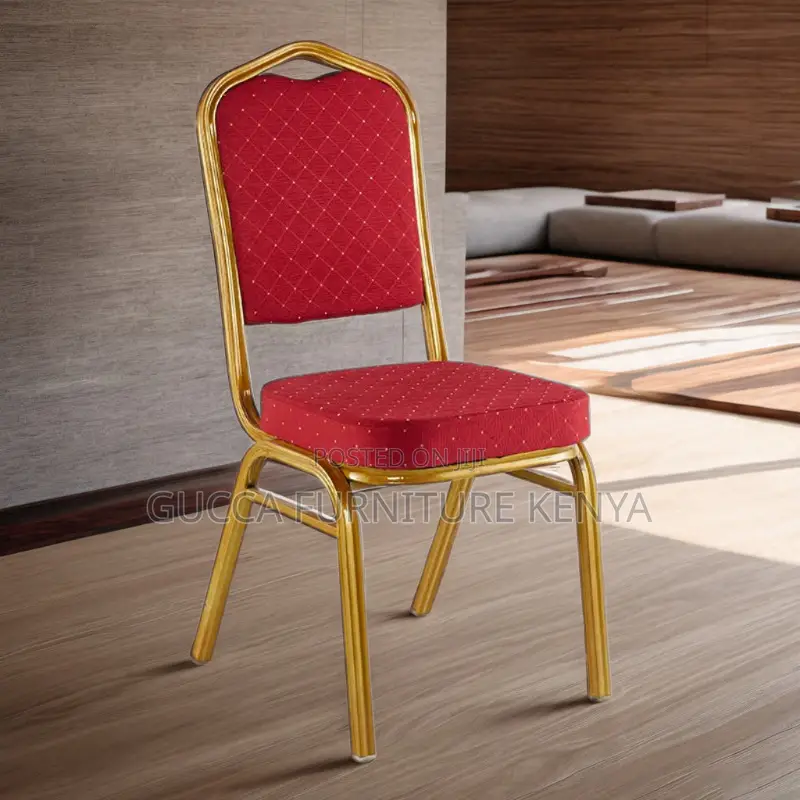 Armless Red Office Banquet Conference Chair