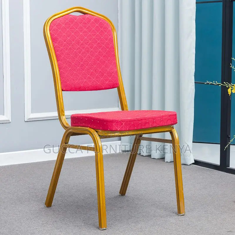 Armless Red Office Banquet Conference Chair