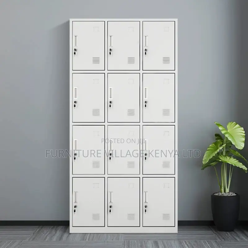 Office Cabinet; 12-locker Steel Office Storage Cabinet