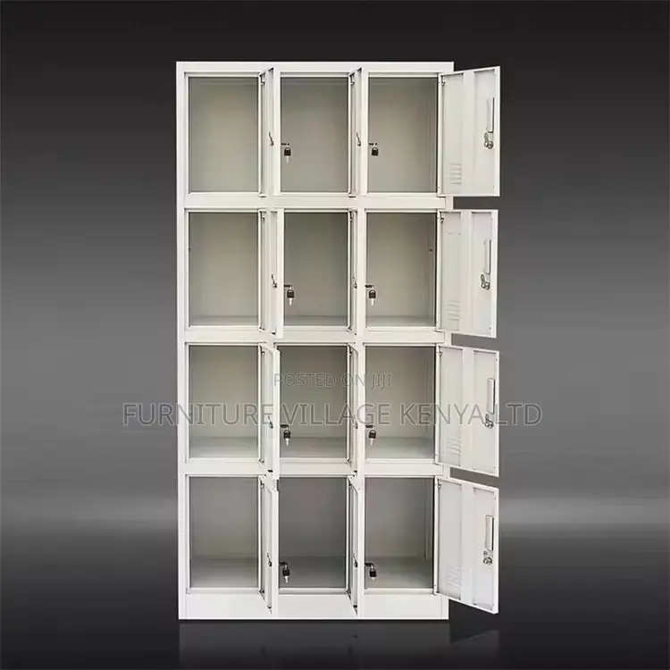 Office Cabinet; 12-locker Steel Office Storage Cabinet