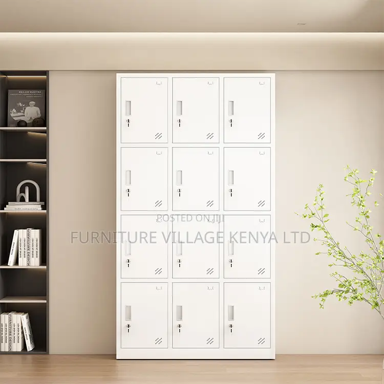 Office Cabinet; 12-locker Steel Office Storage Cabinet