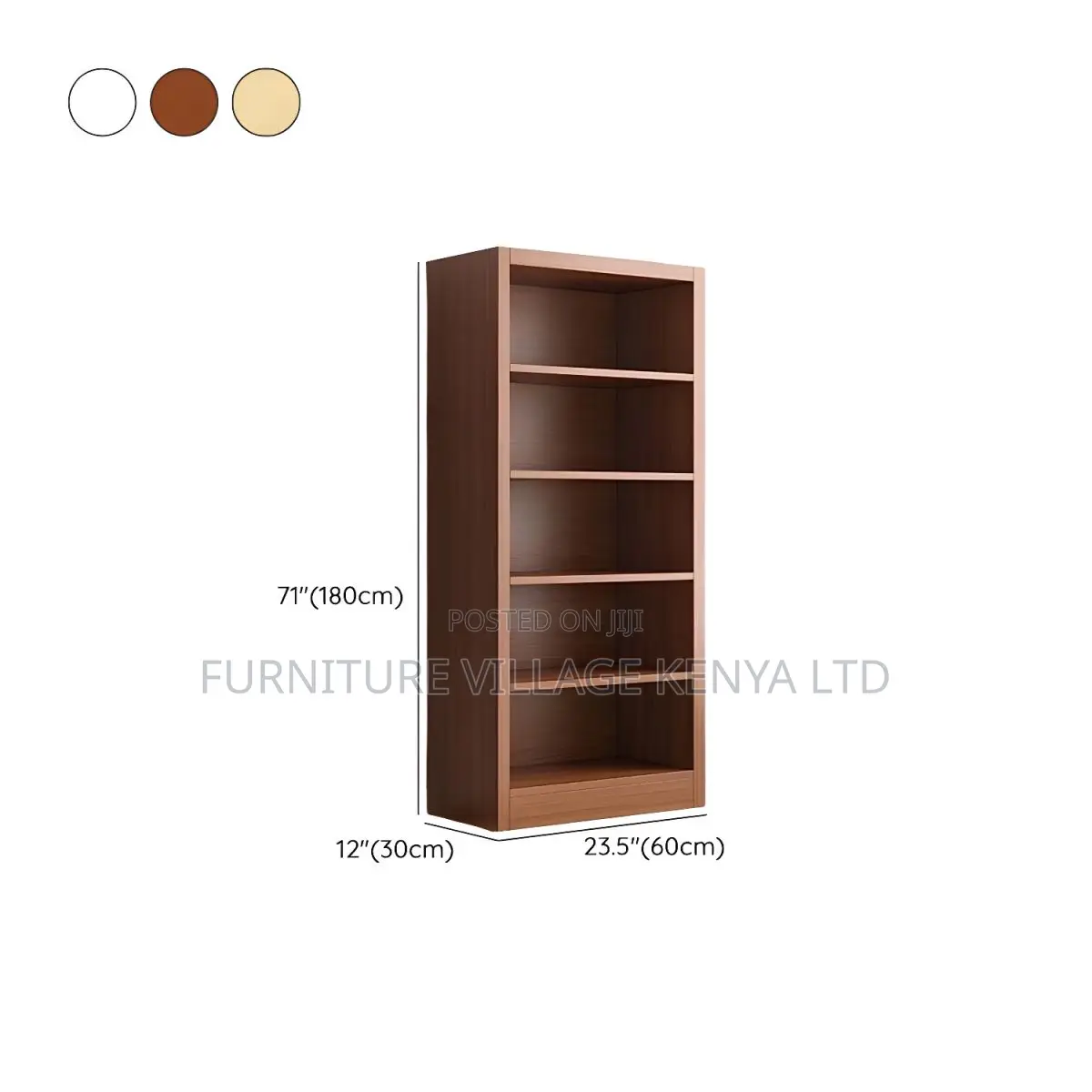 Office Bookccase; 5-tier Wooden Office Storage Bookcase