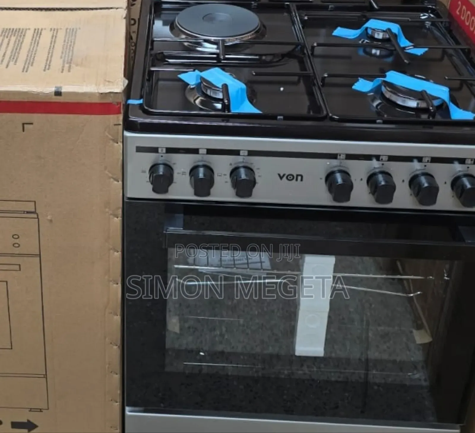 Von 60×60 Cooker – Flexible 3 Gas + 1 Electric Setup.