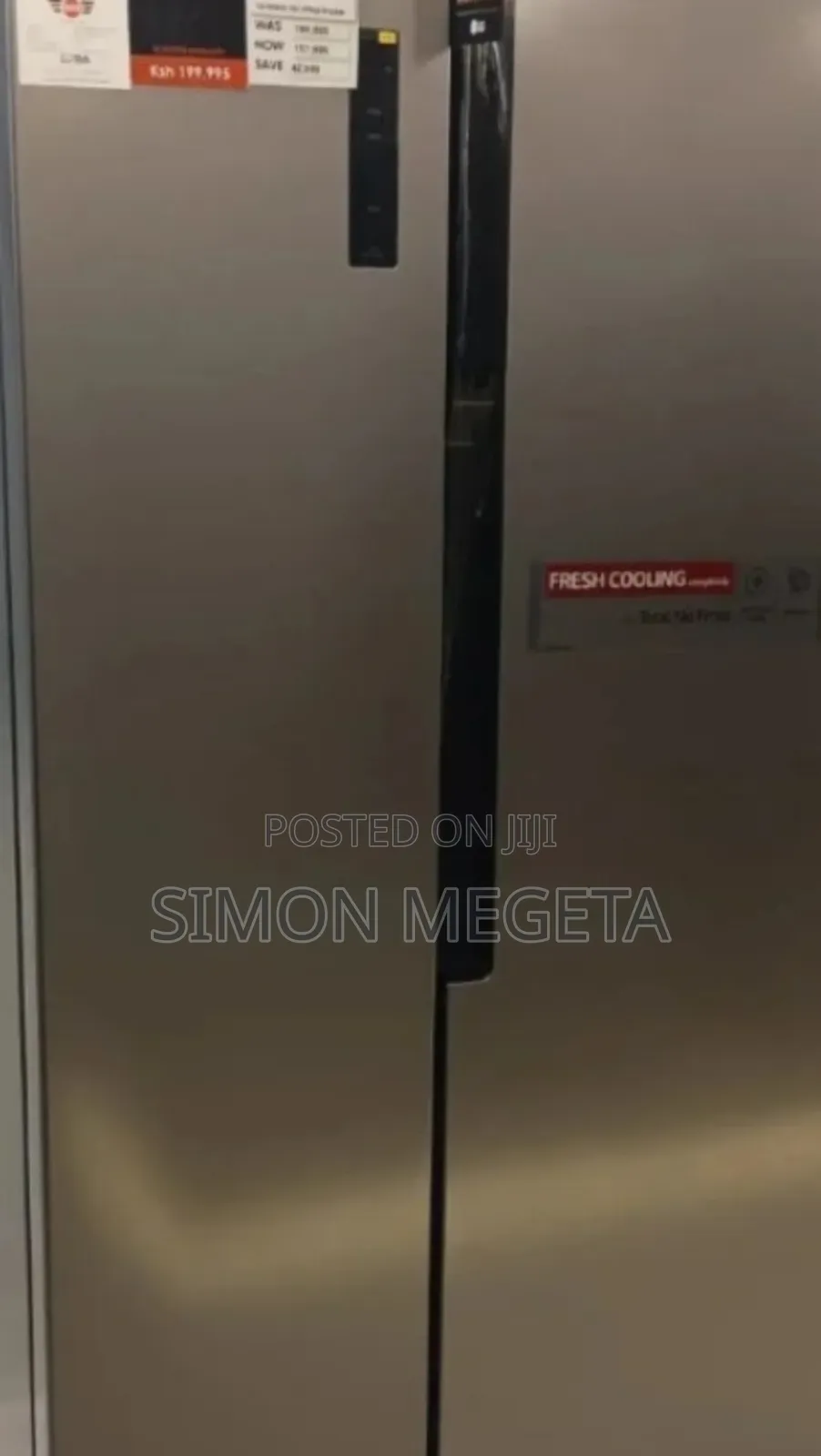 Lg 395l Double Door Fridge No Frost, Top Freezer, Sleek Silver Design.