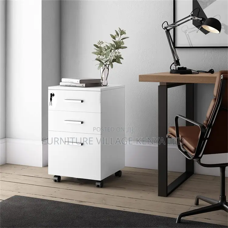 Office Cabinet; Modern Office 3 Drawer Movable Pedestal