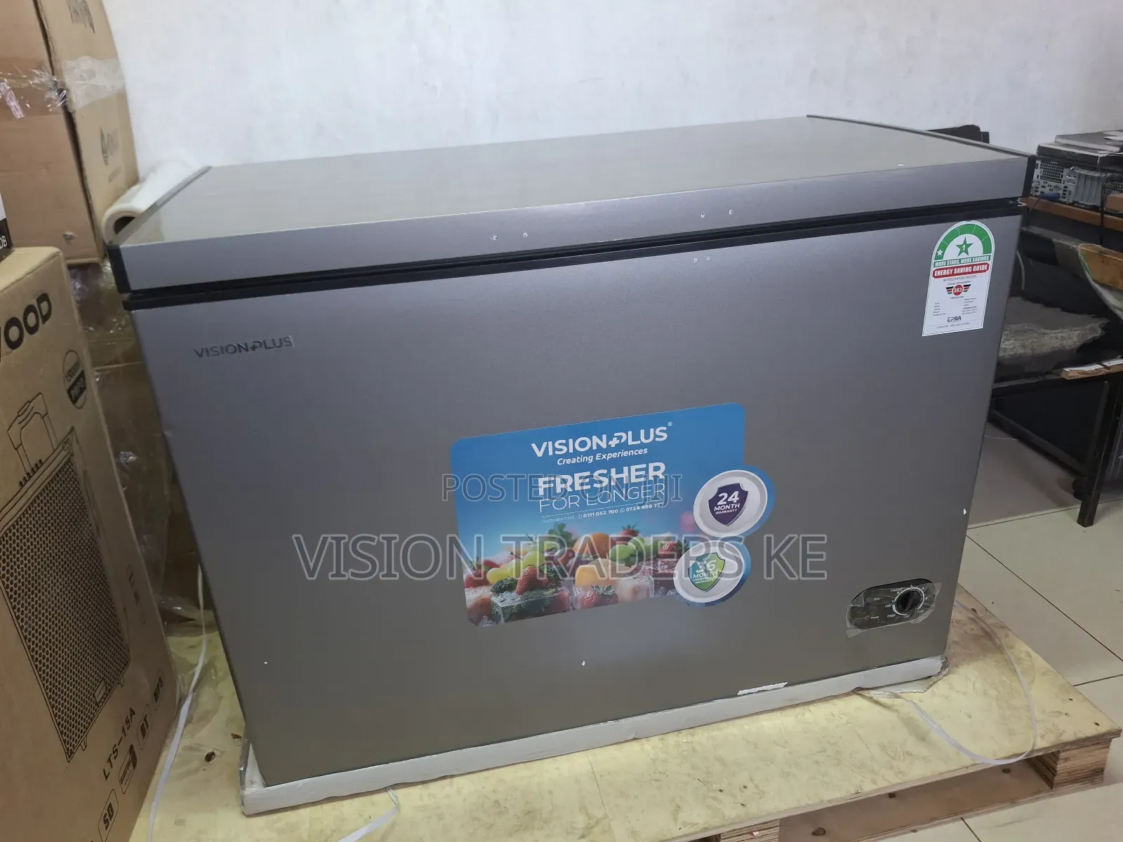 Vision Plus 300ltrs Deep Freezer/Chest Freezer With Slider Glass