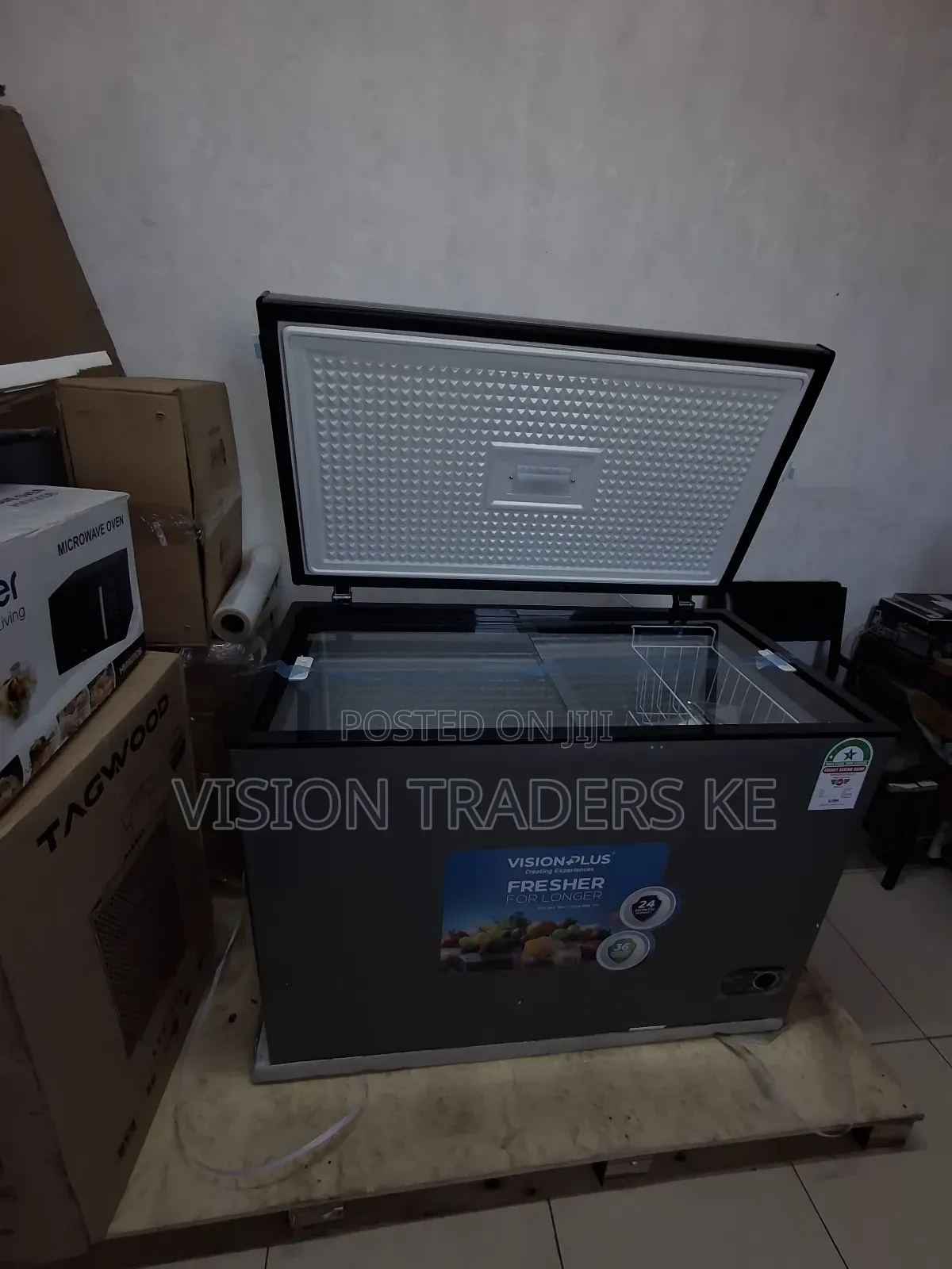 Vision Plus 300ltrs Deep Freezer/Chest Freezer With Slider Glass