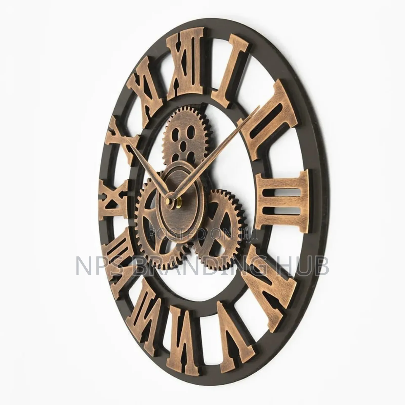 3d Roman Vintage Gear Pocket Wall Clock Size 60cm Sa