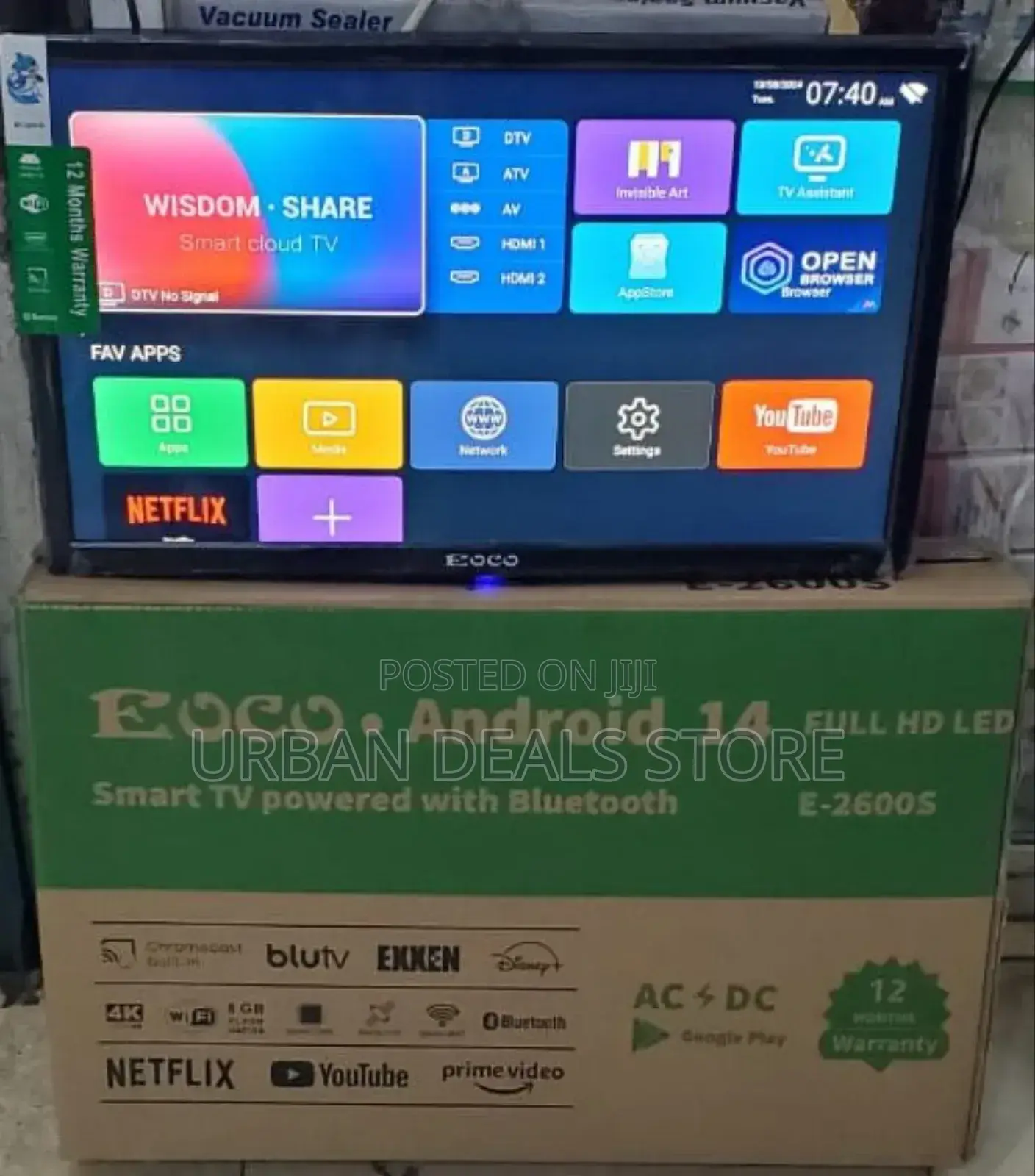 26 " AC/Dc Ecco TV With Bluetooth