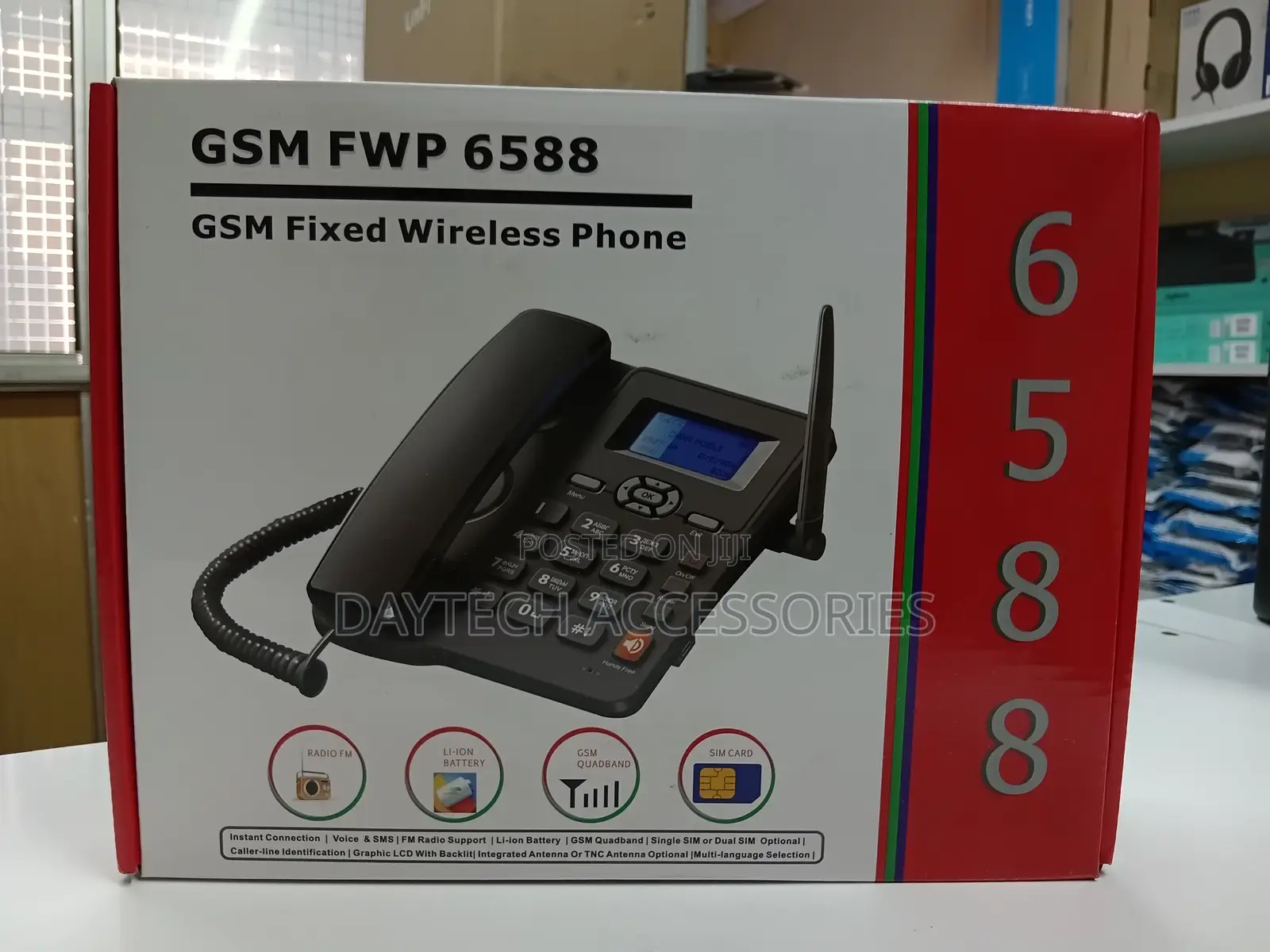 GSM Fixed Wireless Phone Ets-6588. Dual Line