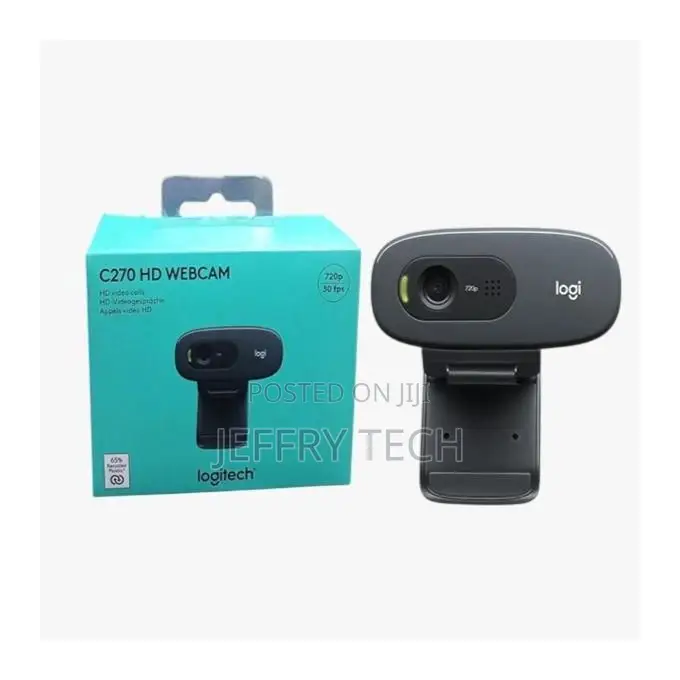Logitech C270 Usb Hd Webcam 720p Video Quality, Smooth 30fps, Built-I