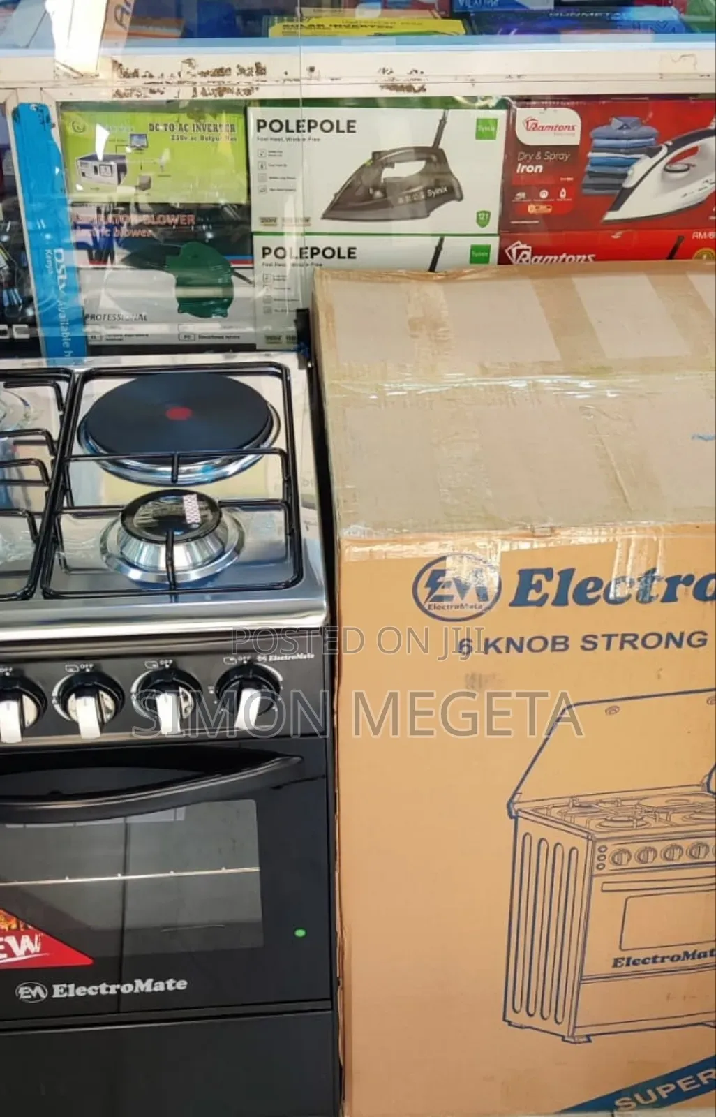 Electromate 50×55 Standing Cooker – 3+1 Burners Plus Electric Oven