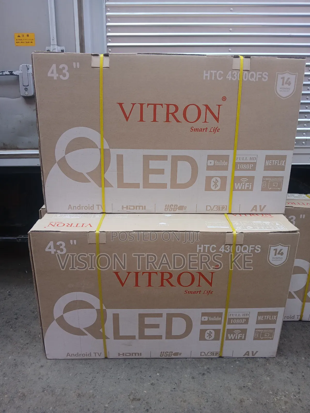 Vitron 43inches Smart Qled Frameless Tv Withbluetooth/Youtube /Netflix