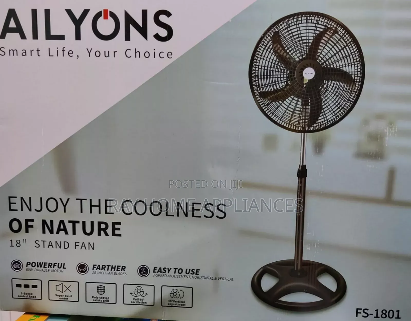 18 Inches Standing Fan 
2 Pieces in a Box