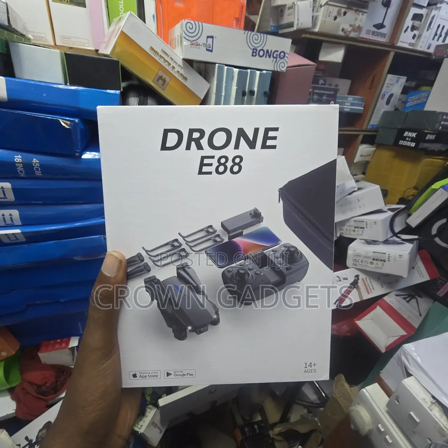 E88 Pro Drone With One-Key Takeoff, 360° Flips FPV Streaming