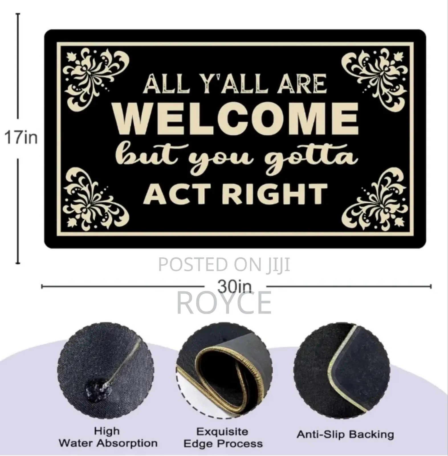 Non Slip Door Mat - { 50* 80cm}