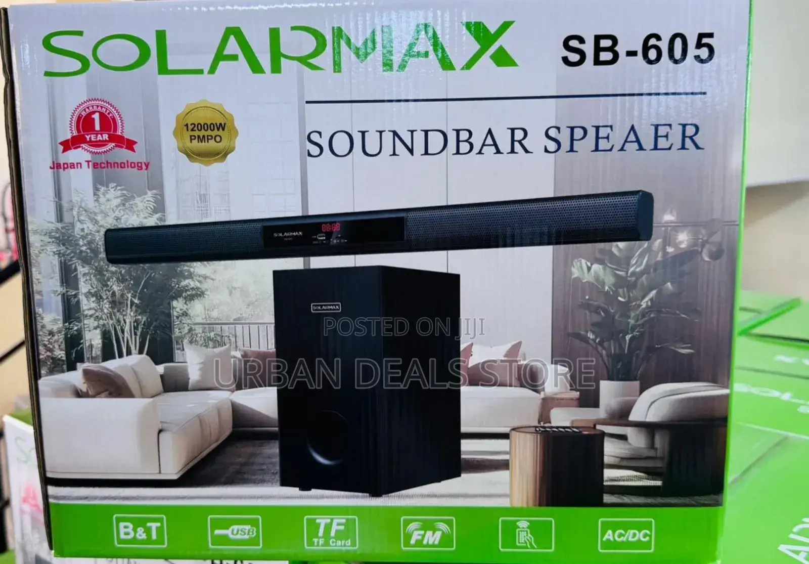 2.1ch Sb 605 Solarmax Soundbar Multimedia Speaker System Woofer