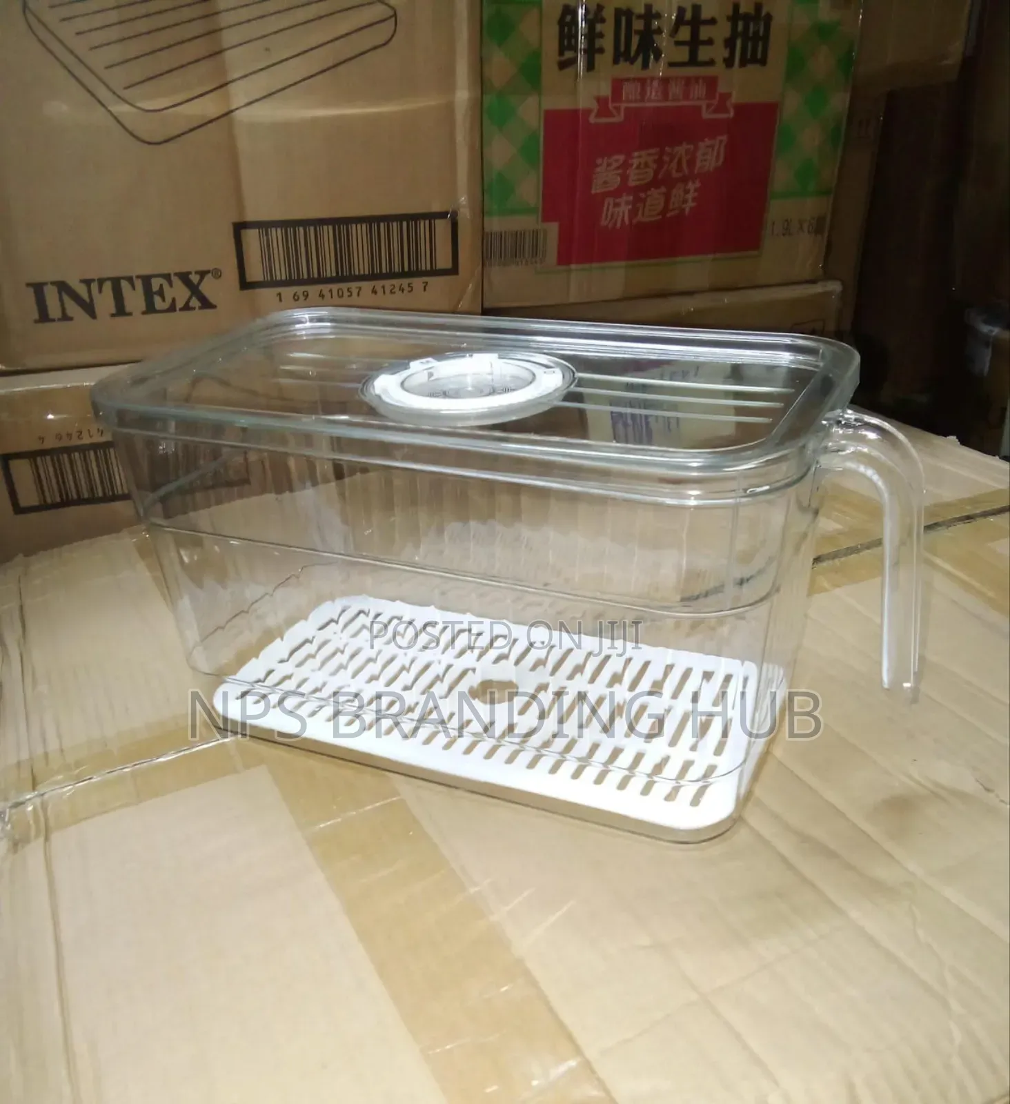 Acrylic Fridge Containers With Handle 5ltr Nm