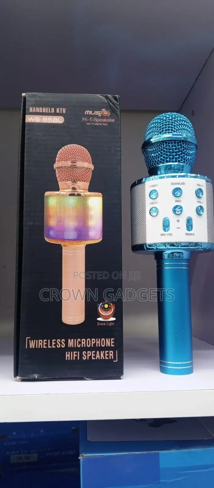 Handheld Ws-858l Bluetooth Microphone for Karaoke Recording