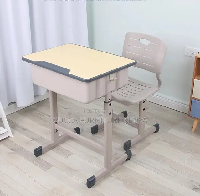 Adjustable Plastic Kid's Desk And Chair Set