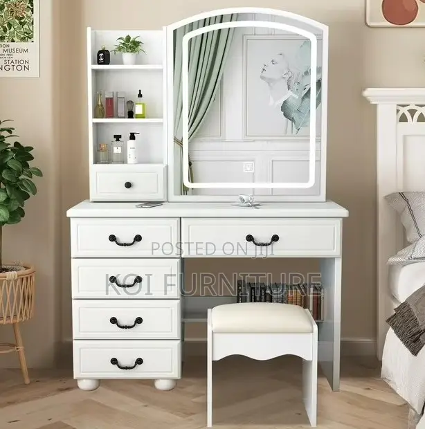 Vanity Set : Modern Vanity Dressing Table With Led Lighting