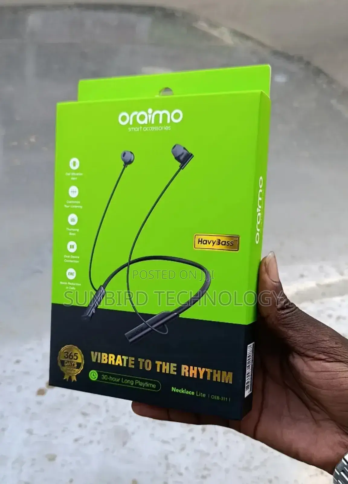Oraimo Oeb-311 Necklace -Lite 30-HRS Long Playtime