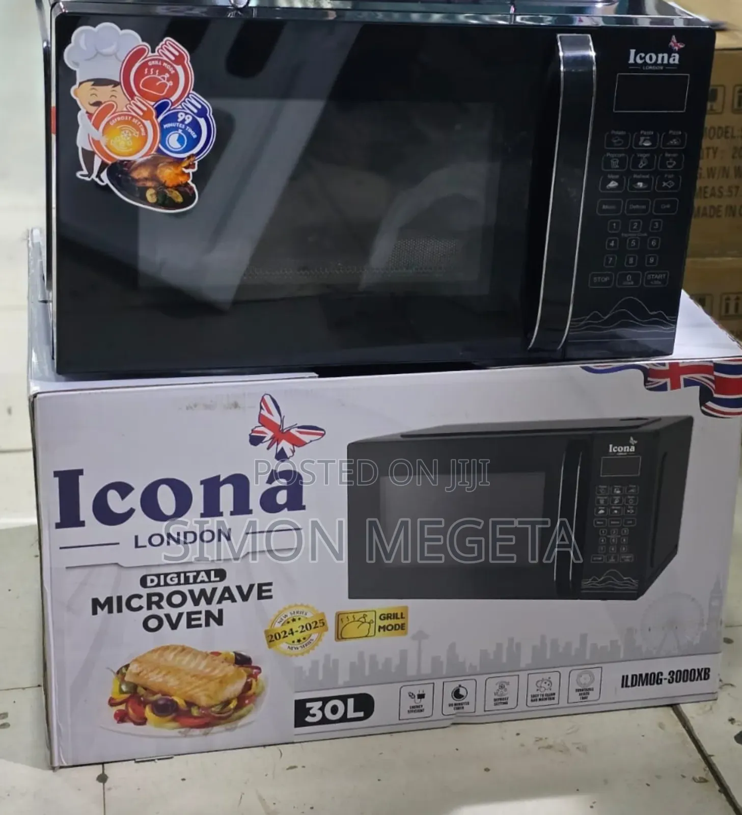Icona 30l Microwave Oven – Digital Grill Features