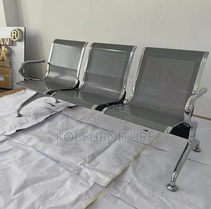 Office Bench : 3-Seater Non-Padded Waiting Bench
