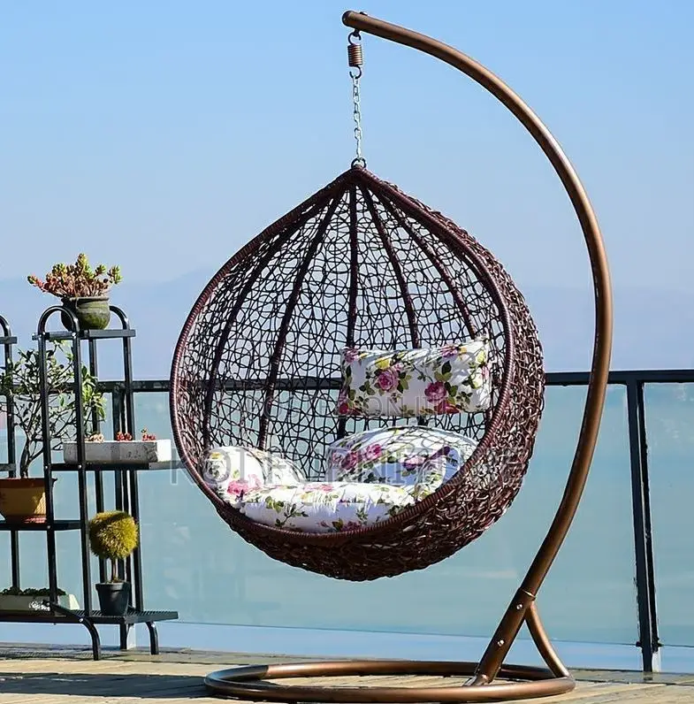 Home Chair : Luxury Rattan Swing Egg Chair