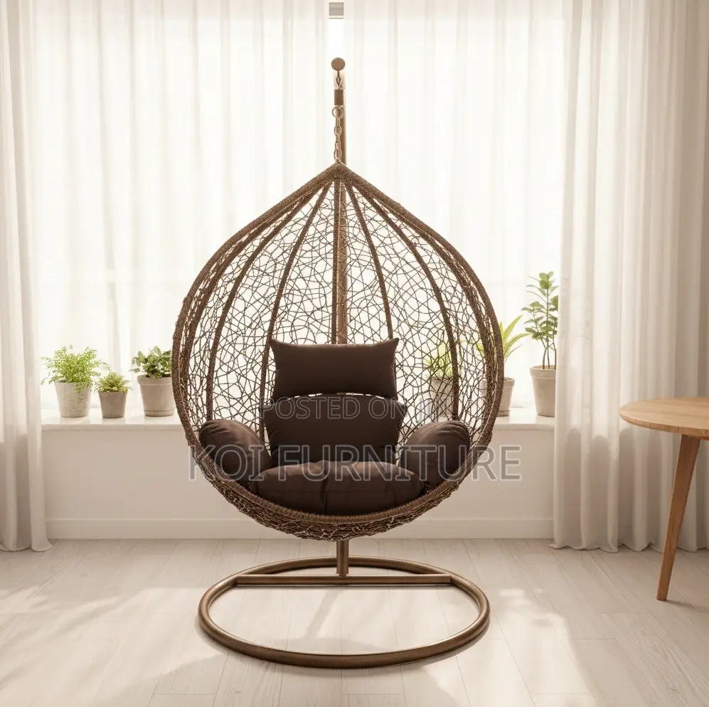 Home Chair : Luxury Rattan Swing Egg Chair