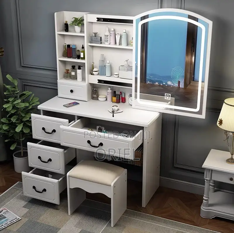 Dressing Tables: Home Makeup Vanity Table With Modern Design