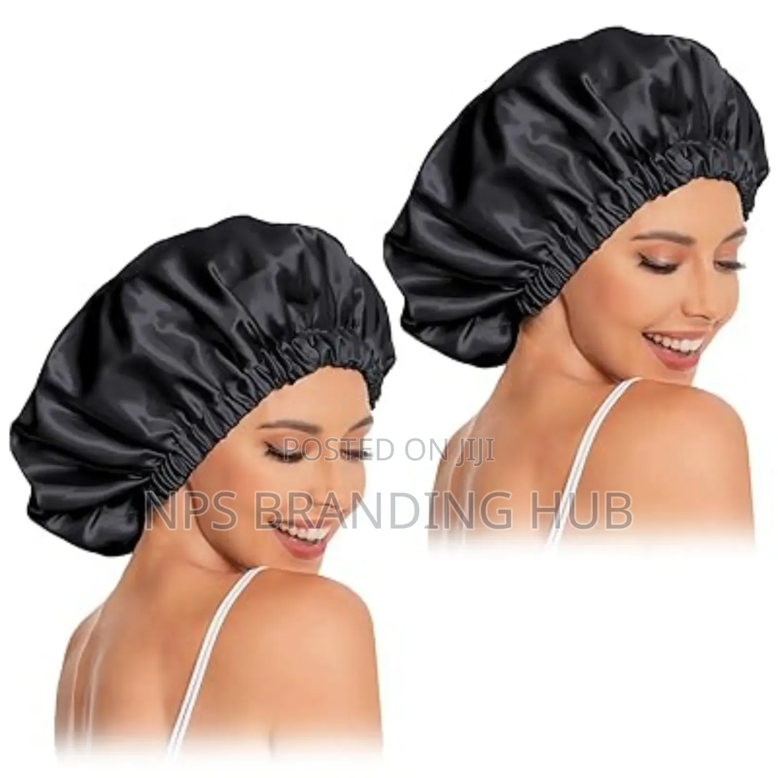 Black Satin Hair Bonnet Material* Satin R.T