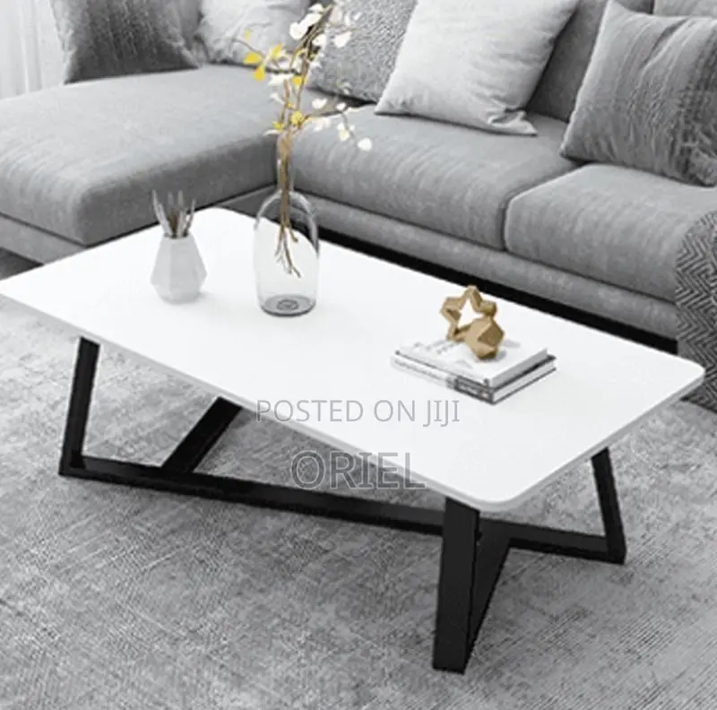 Coffee Tables: Modern Marble Coffee Table With Metal Base