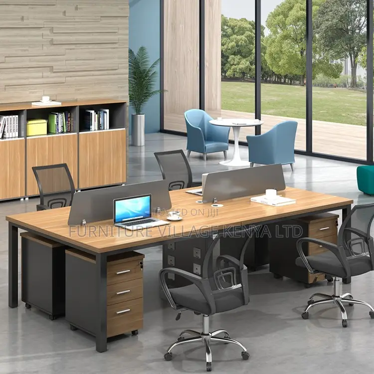 Workstation; Four Way Modular Office Workstation