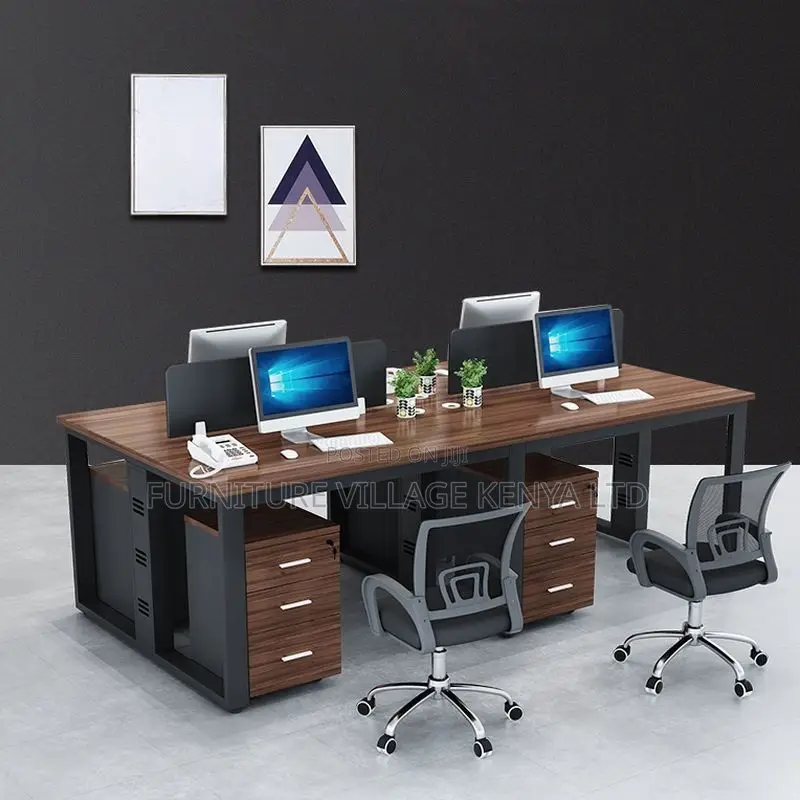 Workstation; Four Way Modular Office Workstation