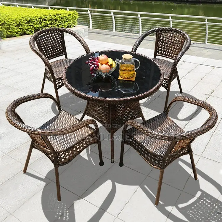 Dining Set; 4 Seater Rattan Seating Set