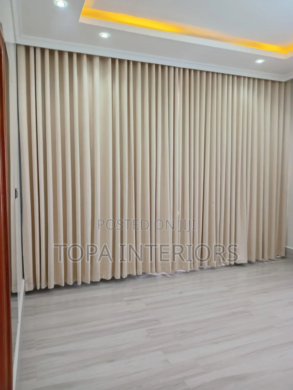 Gold Brown Curtains for Big Living Room Windows