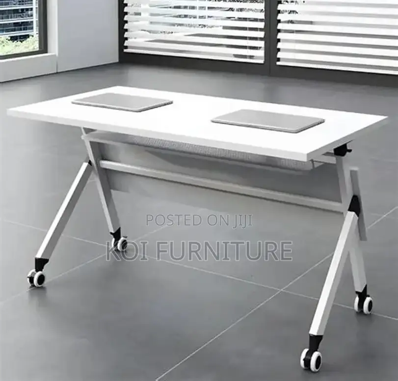 Office Table : Modern Mobile Folding Training and Conference Table,