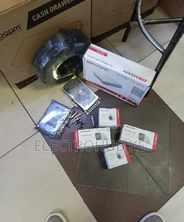 Set Of 4 Hikvision Cctv Cameras Full Package Kit Hikvision
