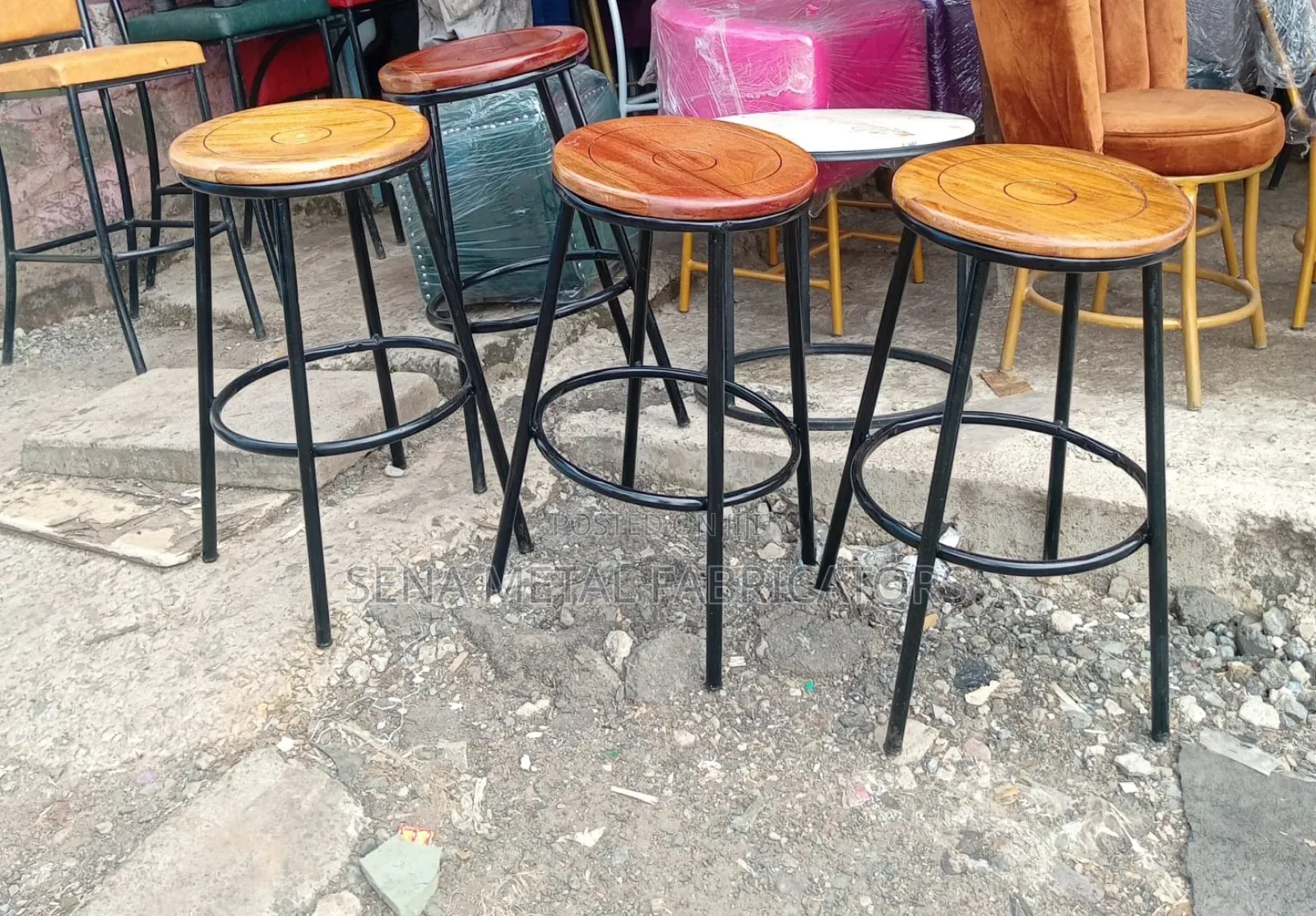 Wooden Barrel Stools