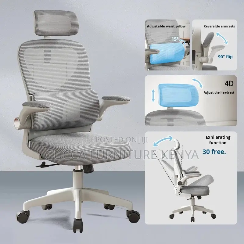 White Ergonomic Mesh High-back Office Chair