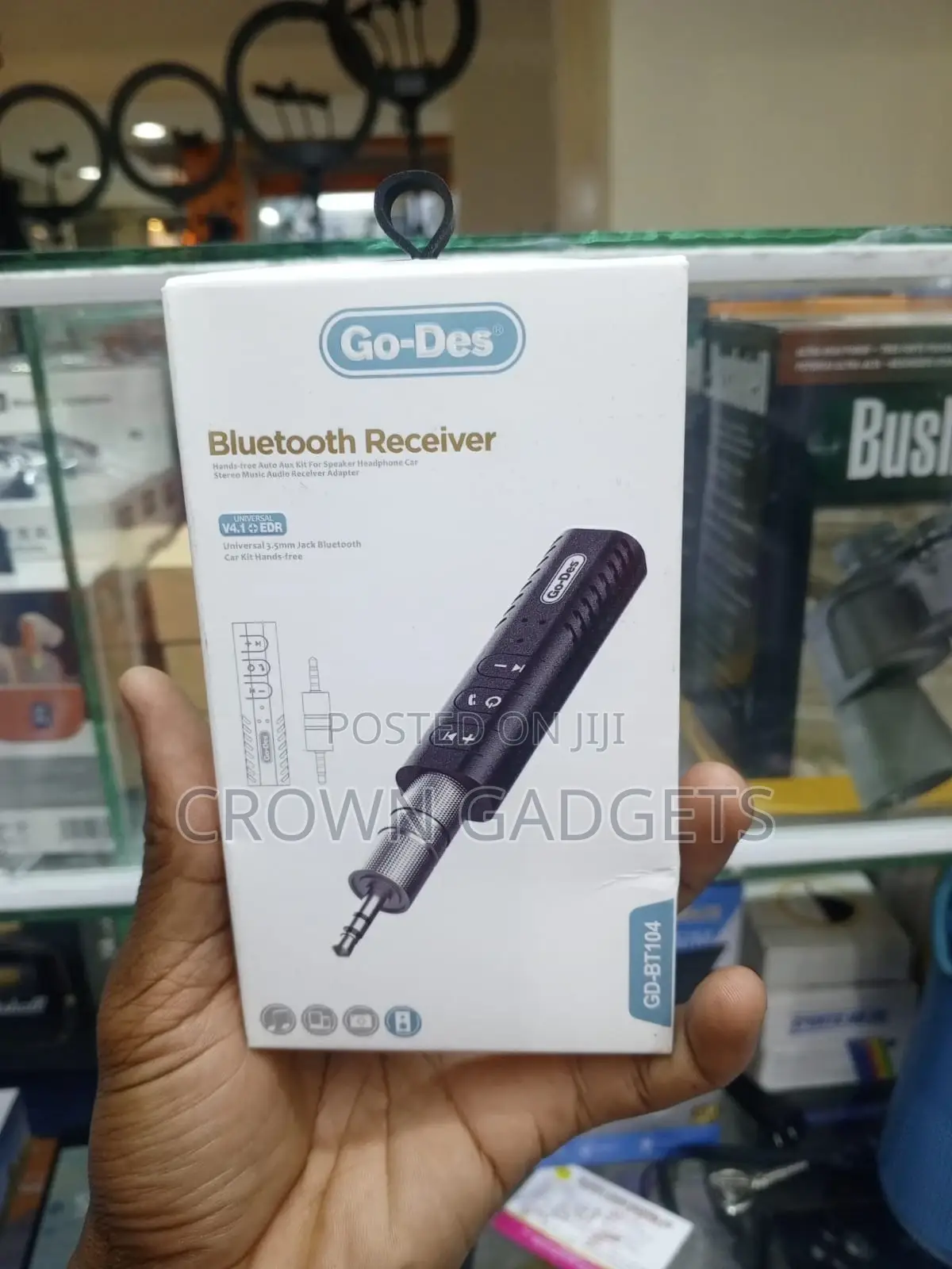 Go-Des Gd-Bt104 Car Bluetooth Adapter With Mic Controls