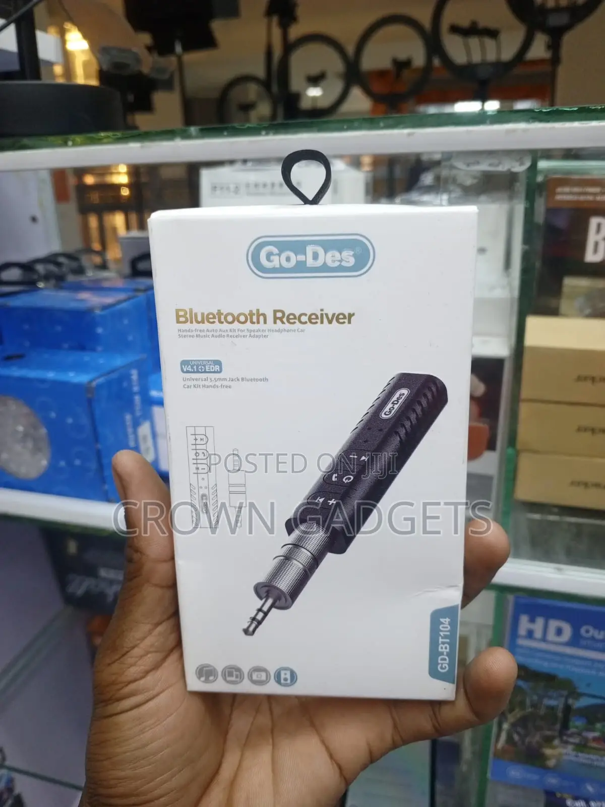 Go-Des Gd-Bt104 Car Bluetooth Adapter With Mic Controls