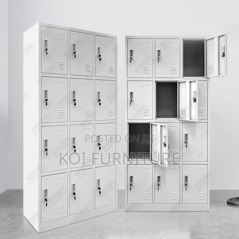 Office Cabinet; 12 Lockers Grey Office Filing Cabinet