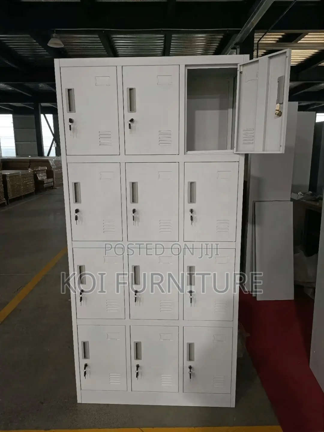 Office Cabinet; 12 Lockers Grey Office Filing Cabinet