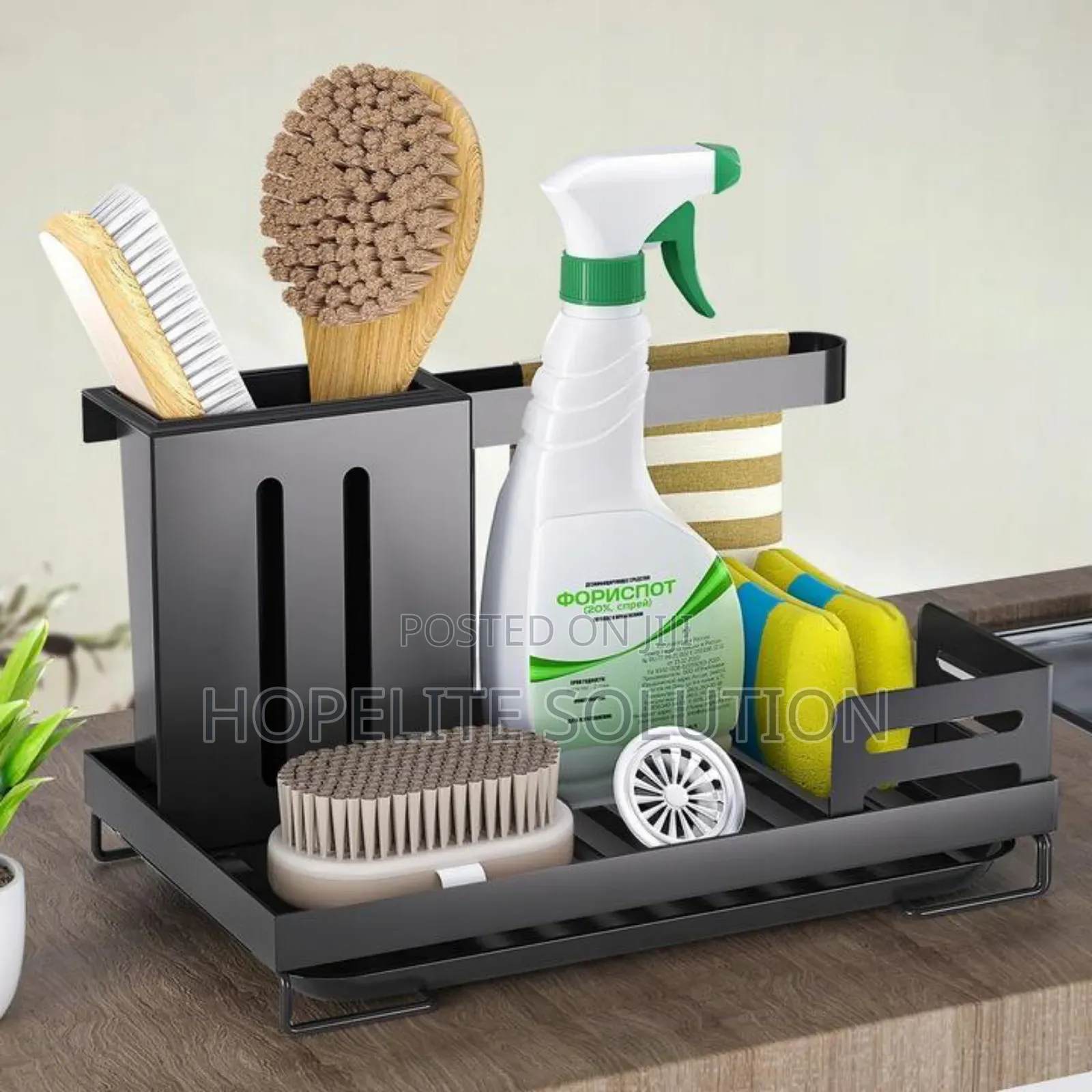 Carbon Steel Rust Proof Steel Kitchen Sink Organizer Caddy